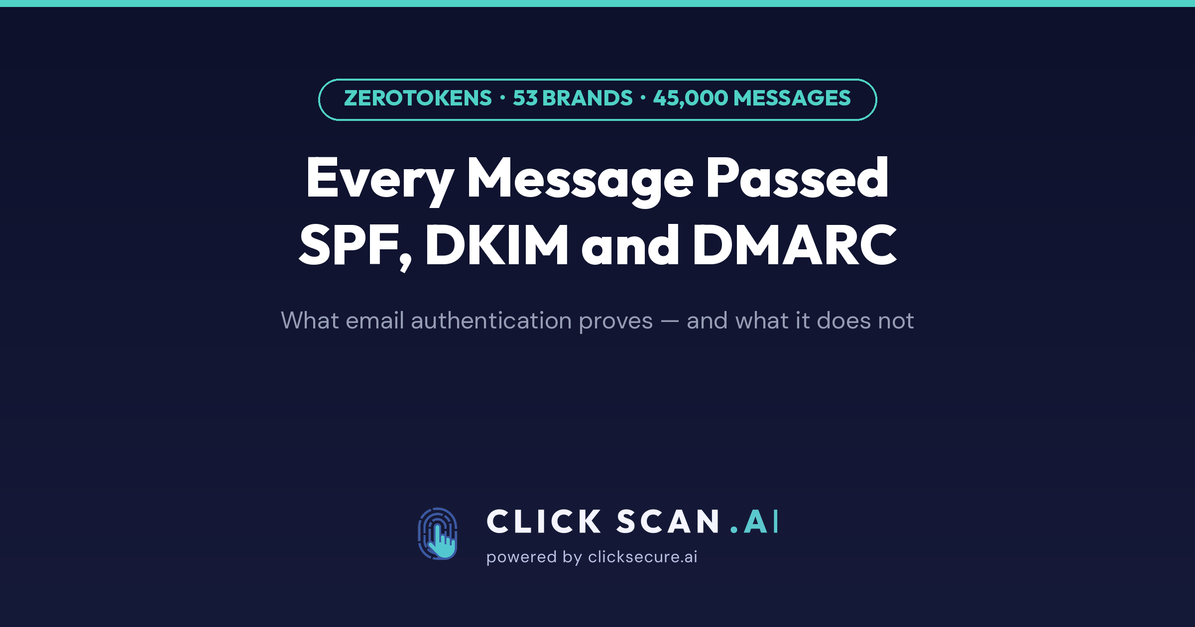 Every message passed SPF, DKIM and DMARC